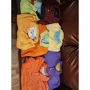 Orvis Men's Xl Rugby Heavy Fly Fishing Polo Shirt Rod Loop Lot of 7